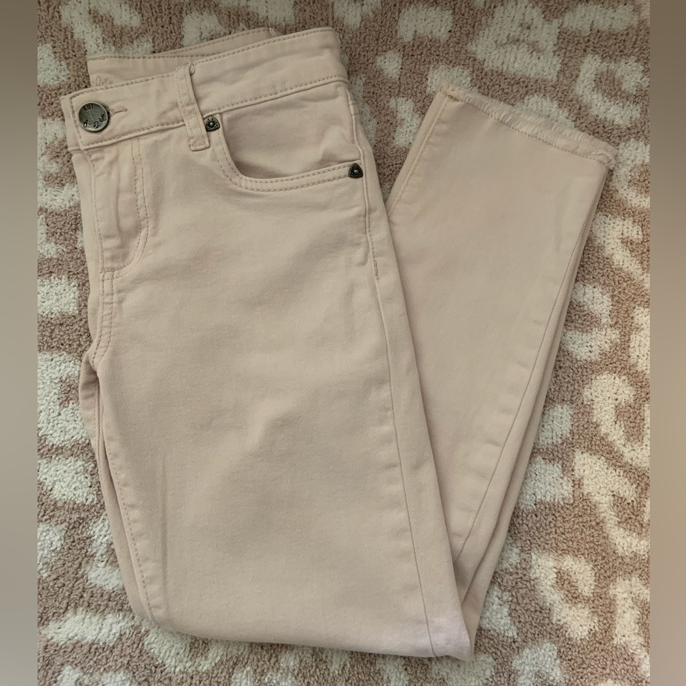 Size 2, KUT from the Cloth light pink (mauve) raw hem